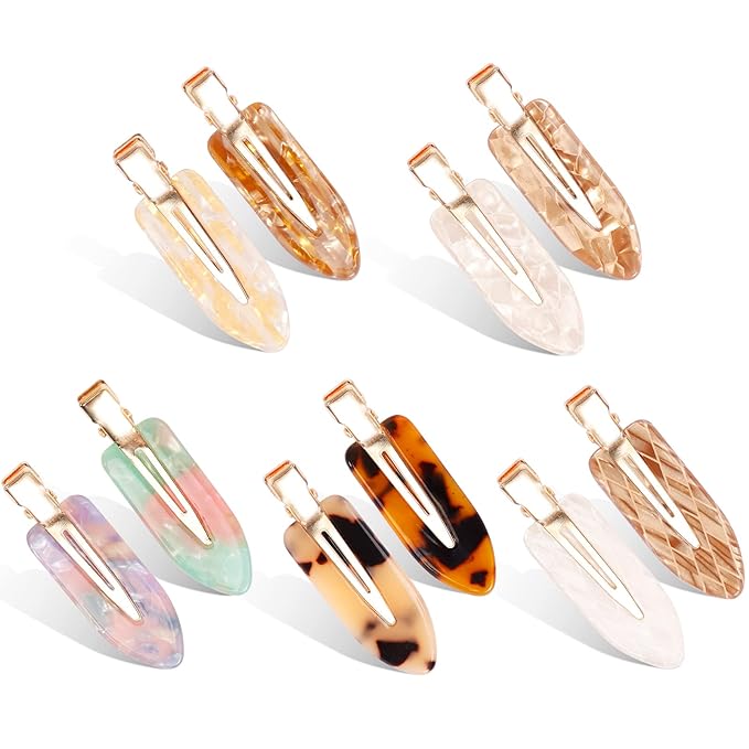 KesaPlan 10PCS No Bend Hair Clips, Acrylic Resin